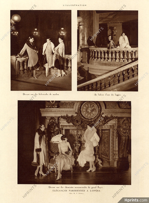 Elégances Parisiennes à l'Opéra Garnier 1927 Lelong, Redfern & Patou Evening gowns