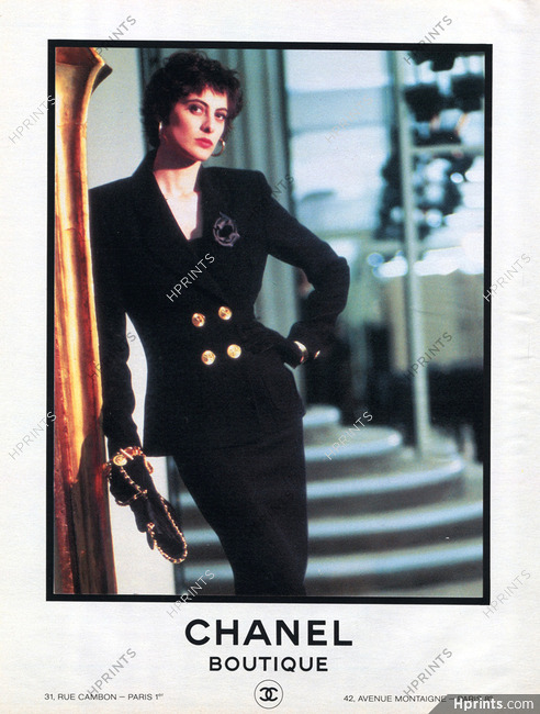 Chanel - Boutique 1986 Inès de la Fressange, black Evening Gown