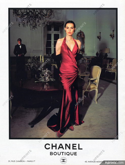 Chanel - Boutique 1989 Inès de la Fressange, red Evening Gown