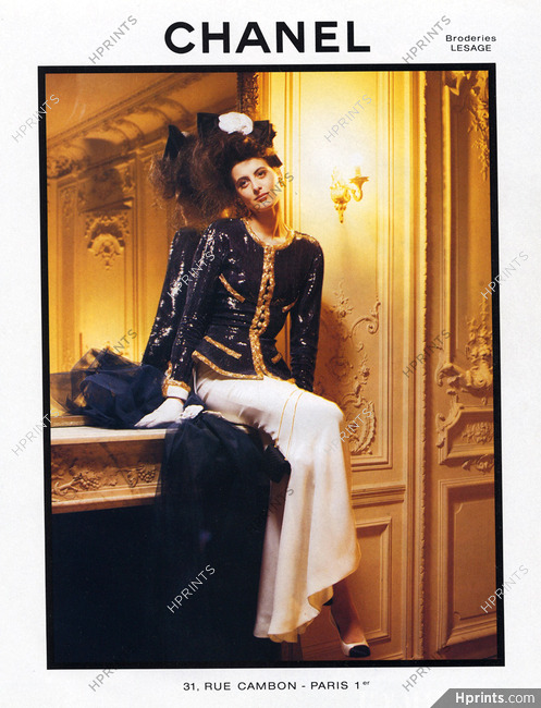 Chanel 1986 Inès de la Fressange Lesage Embroidery