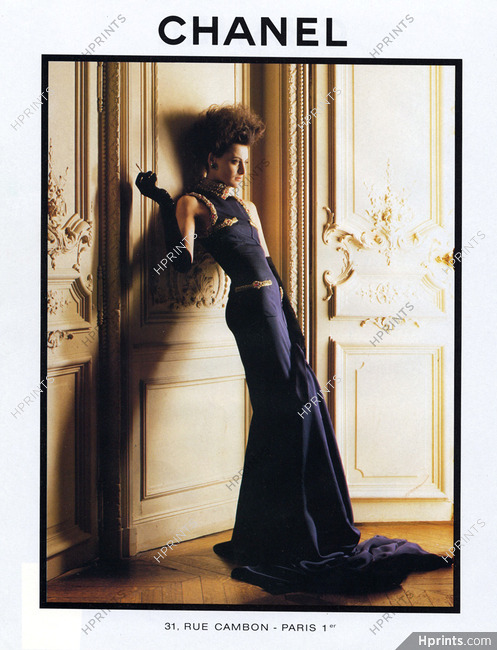 telar grava Democracia Chanel 1986 Inès de la Fressange Evening Gown — Clipping