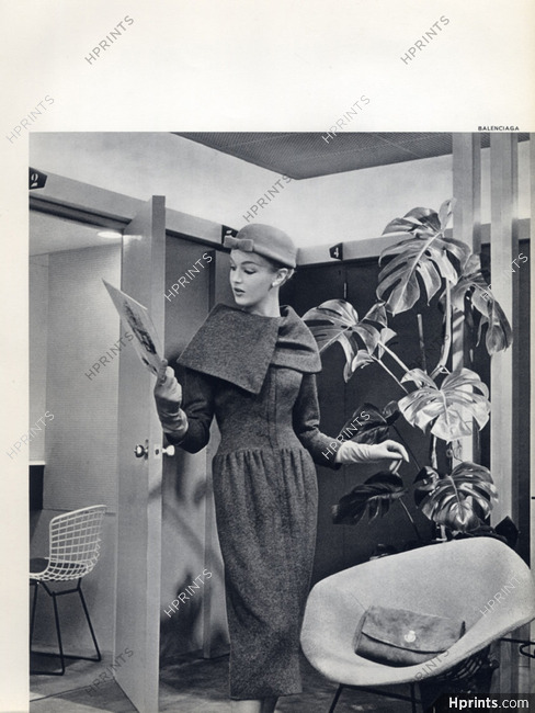 Balenciaga (Couture) 1955 Winter Dress