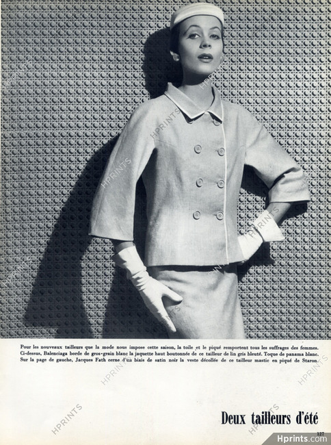 Balenciaga (Couture) 1953 Jacket & Panama, Photo Philippe Pottier