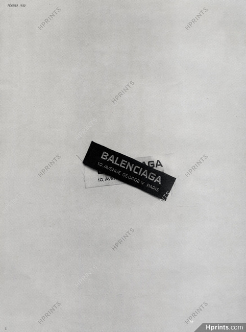 Balenciaga 1950 Ribbon brand label, Photo Rutledge