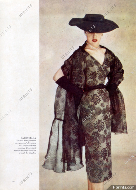 Balenciaga (Couture) 1952 Organza Dress, Abraham