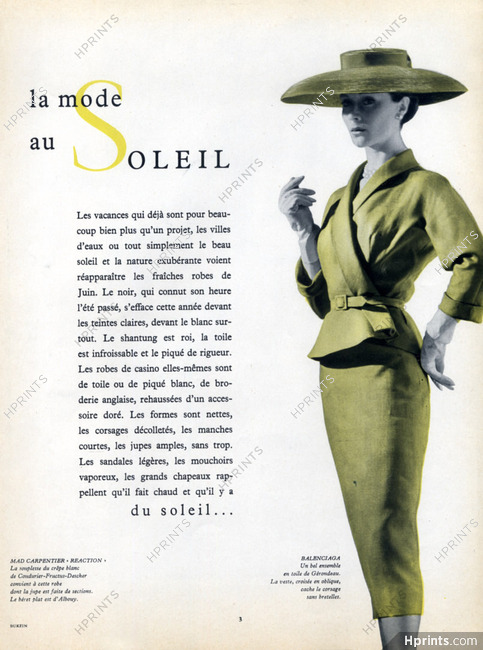 Balenciaga 1951 Summer Suit, Gerondeau