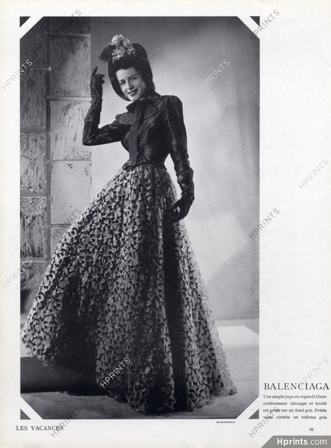 Balenciaga (Couture) 1939 Evening Gown, Photo Blumenfeld
