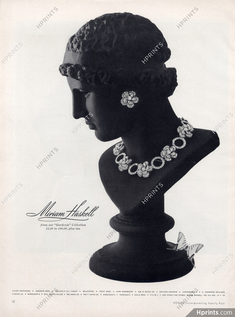 Haskell Miriam (Jewels) 1955 Gardenia Collection Necklace Earring