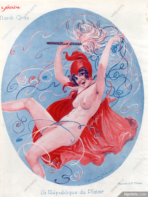 Maurice Milliere 1926 "La République du Plaisir" Marianne