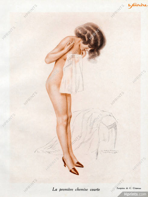 Gaston Cirmeuse 1926 Lingerie, Nude, Negligee Babydoll