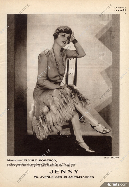 Jenny 1927 Evening Gown, Elvire Popesco, Fashion Photography Scaioni