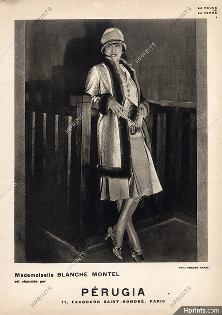 Perugia (Shoes) 1927 Blanche Montel, Photo Presse-Paris