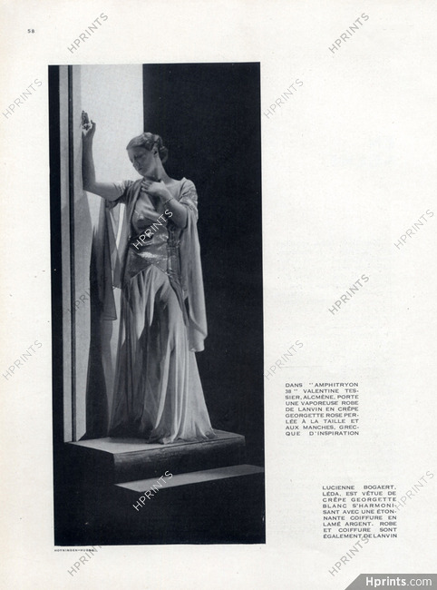 Jeanne Lanvin 1930 Evening Gown Greek Inspiration