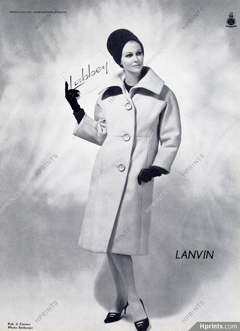 Jeanne Lanvin 1963 Winter Coat Photo Seeberger