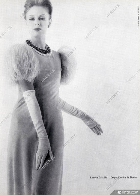 Lanvin Castillo 1964 Evening Gown, Bodin (Fabric) Photo A. De Molli