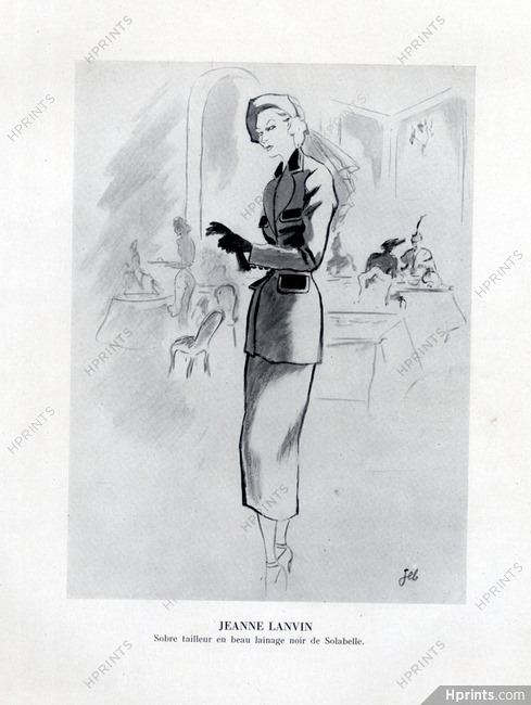 Jeanne Lanvin 1945 Suit Jeb
