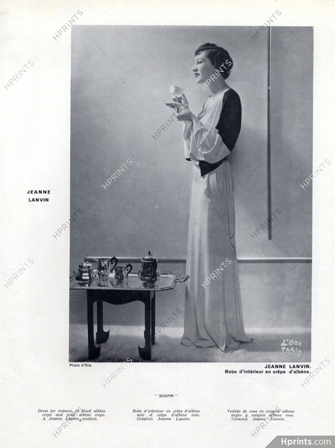 Jeanne Lanvin 1934 Dress for Indoors
