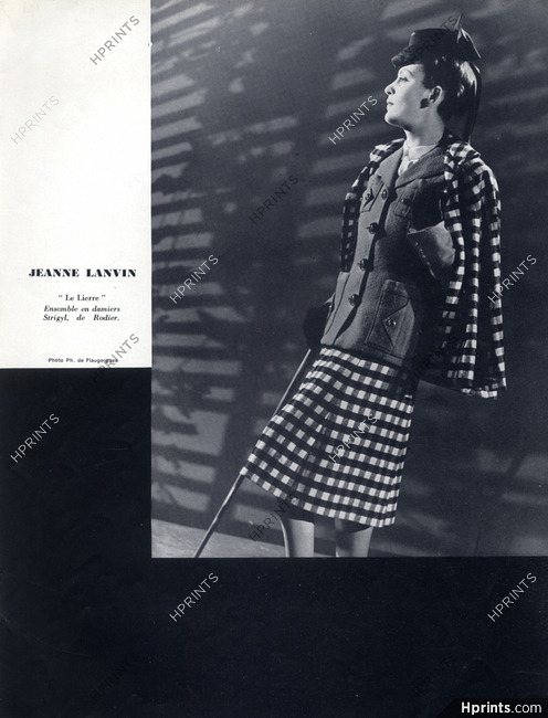 Jeanne Lanvin 1941 Photo Flaugergues, Rodier