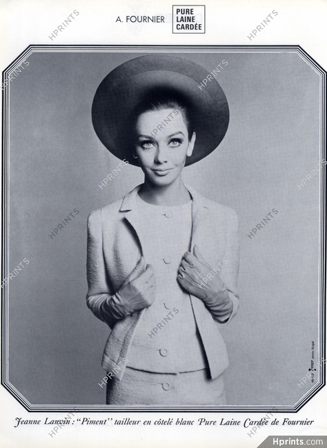 Jeanne Lanvin 1966 Piment Suit Photo Bugat