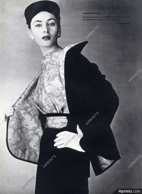 Lanvin-Castillo (Couture) 1953 Blouse Taffetas, Ducharne