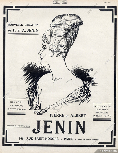 Pierre & Albert Jenin (Hairstyle) 1914 Hairpiece