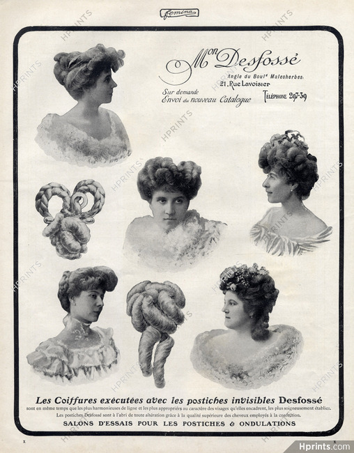 Desfossé (Hairstyle) 1906 Hairpieces