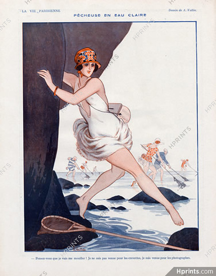 Armand Vallée 1923 Sexy Fisherwoman