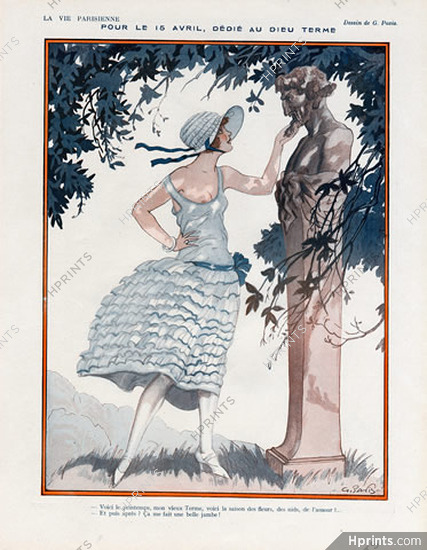 Georges Pavis 1923 Dieu Terme, Mythologie, Elegant Topless