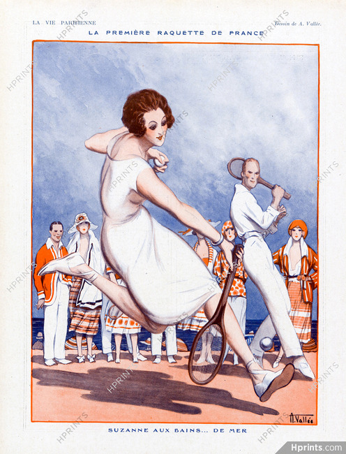 Armand Vallée 1921 Suzanne Lenglen Tennis Champion