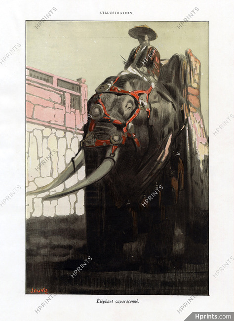 Paul Jouve 1930 Armored Elephant