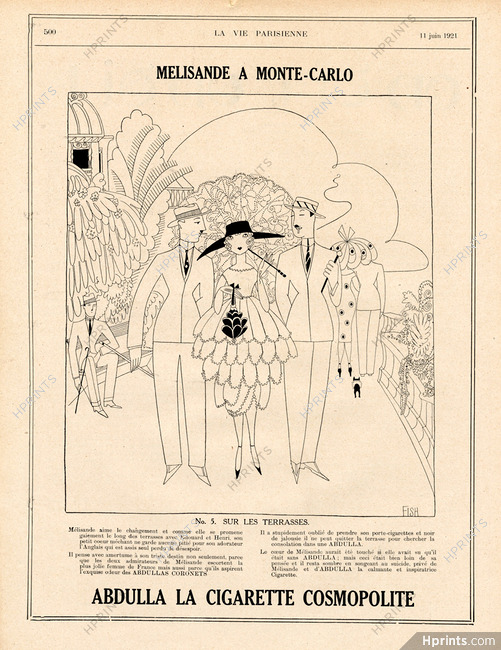 Abdulla 1921 Mélisande Monte-Carlo, Fish n°5, sur les terrasses