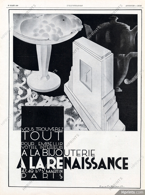 A La Renaissance 1929 Fix Masseau Art Deco