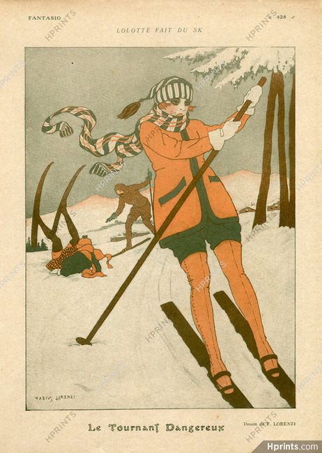Fabius Lorenzi 1918 Winter Sport, Skiing