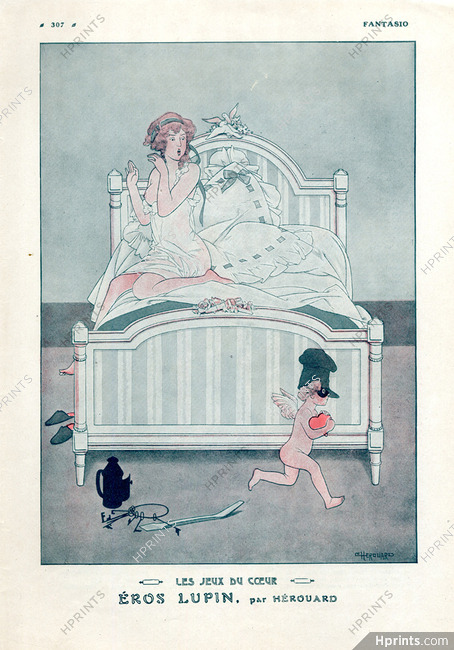 Les Jeux du Cœur — Eros Lupin, 1908 - Hérouard Nightdress