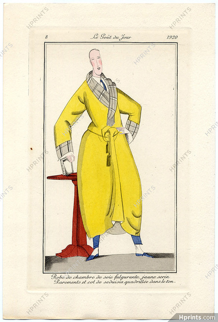 Le Goût du Jour 1920 Benito Dressing Gown for Man Pochoir