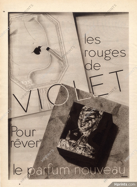 Violet (Perfumes) 1927 "Pour Rêver" Art Deco Style, Lipstick (L)