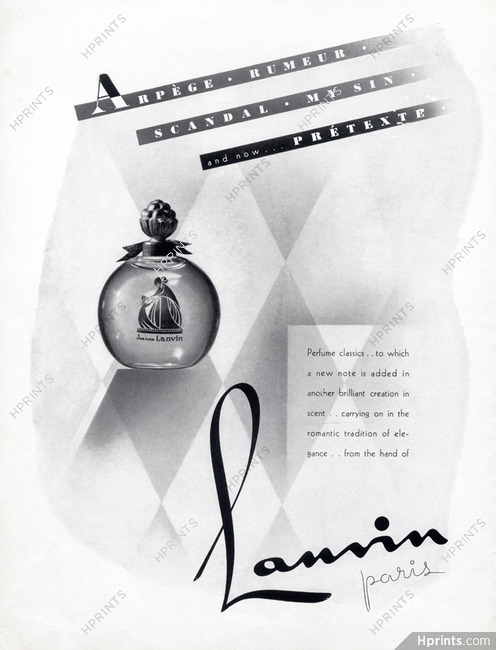 Lanvin (Perfumes) 1937 Art Deco Style