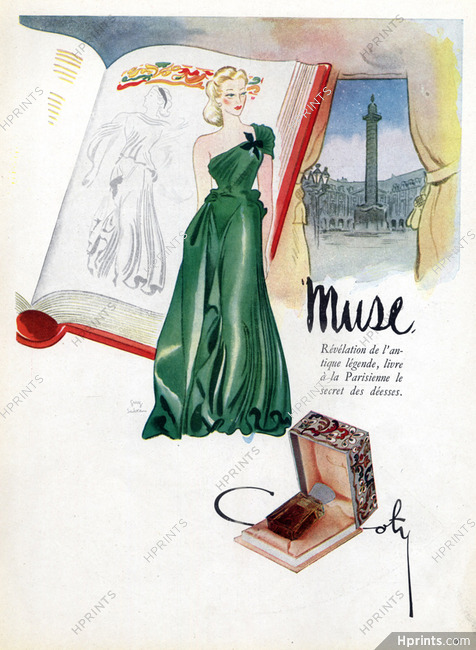 Coty (Perfumes) 1946 Muse, Guy Sabran