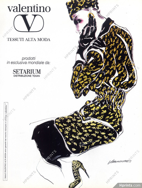 Valentino 1984 Fashion Illustrations, Tony Viramontes