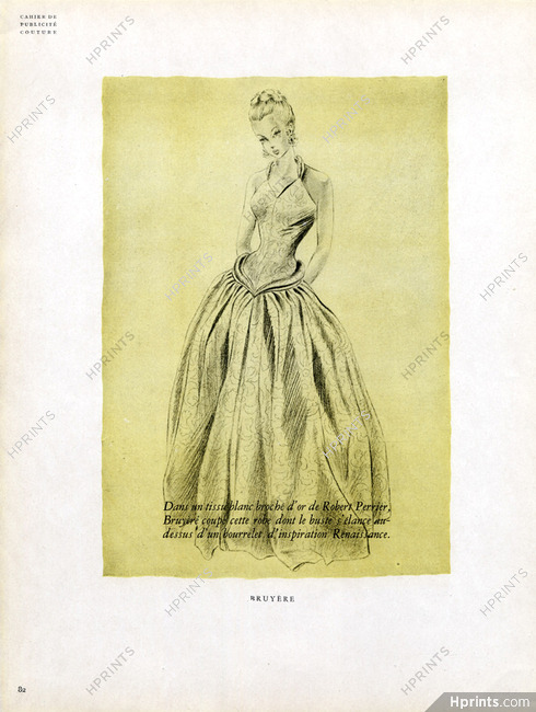Bruyère 1946 "Renaissance Style" Evening Gown, Victoria Nat