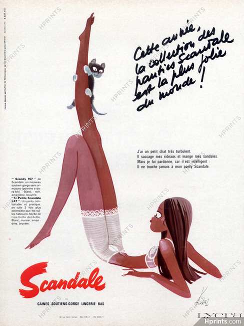 Scandale (Lingerie) 1969 Panty Scandy Bra Kiraz