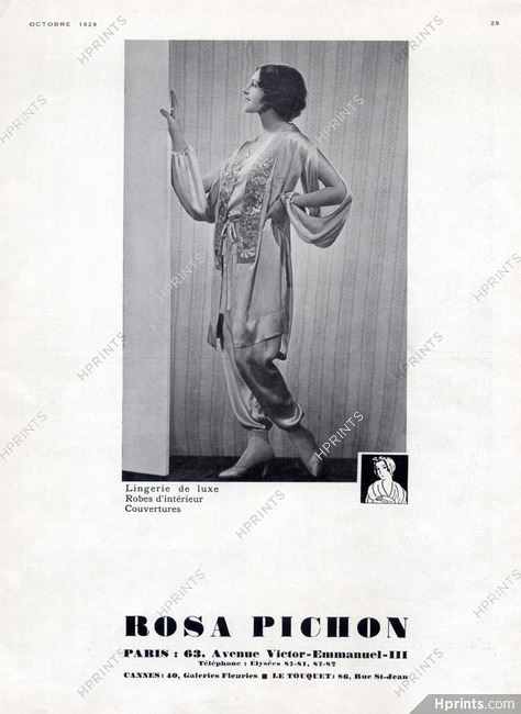 Rosa Pichon (Lingerie) 1929 Housecoat
