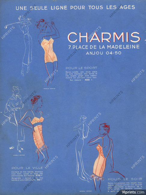 Charmis (Lingerie) 1935 Girdles