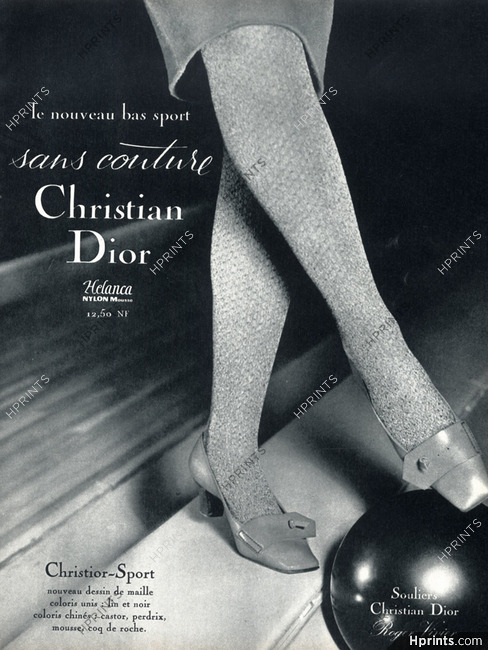 Christian Dior (Lingerie) 1961 Christior-Sport Stockings, Shoes Roger Vivier