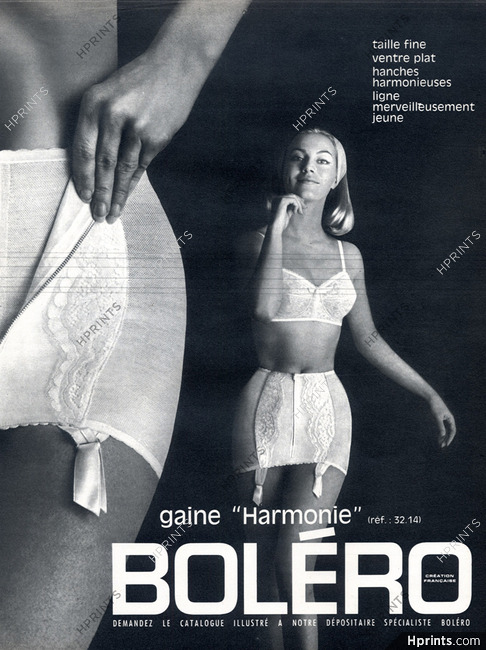 Boléro (Lingerie) 1966 Girdle Harmonie Bra — Advertisement