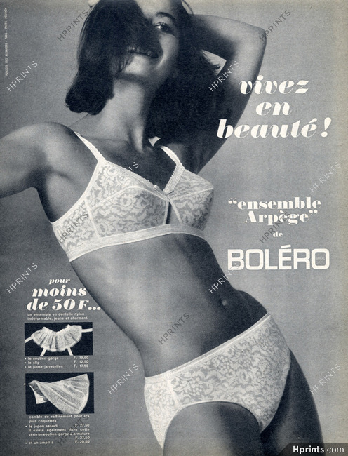Boléro (Lingerie) 1966 Bra, Panties — Advertisement