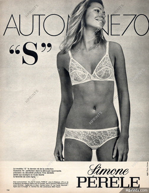 70s ad : Simone Pérèle underwear, source : Femmes d'aujourd…
