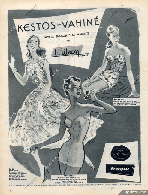 Kestos (Swimwear) 1956 Kestos-Vahiné, Maurice Paulin