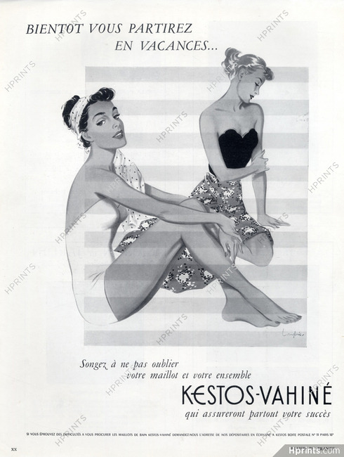 Kestos (Swimwear) 1952 Kestos-Vahine, Langlais