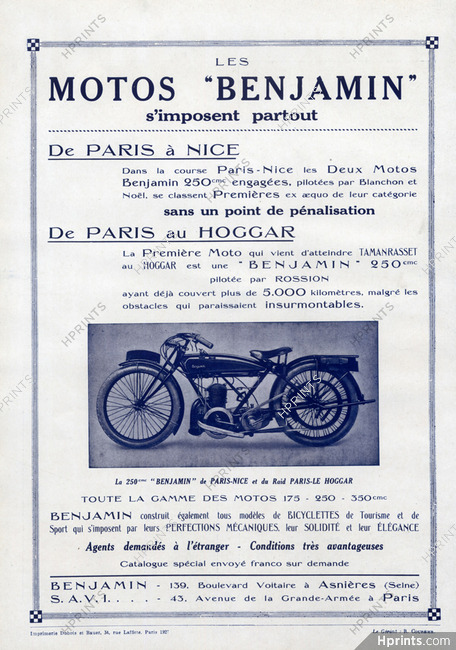 Benjamin (Motorcycles) 1927